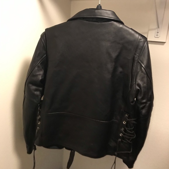 milwaukee leather asymmetrical motorcycle jacket - Picture 3 of 5